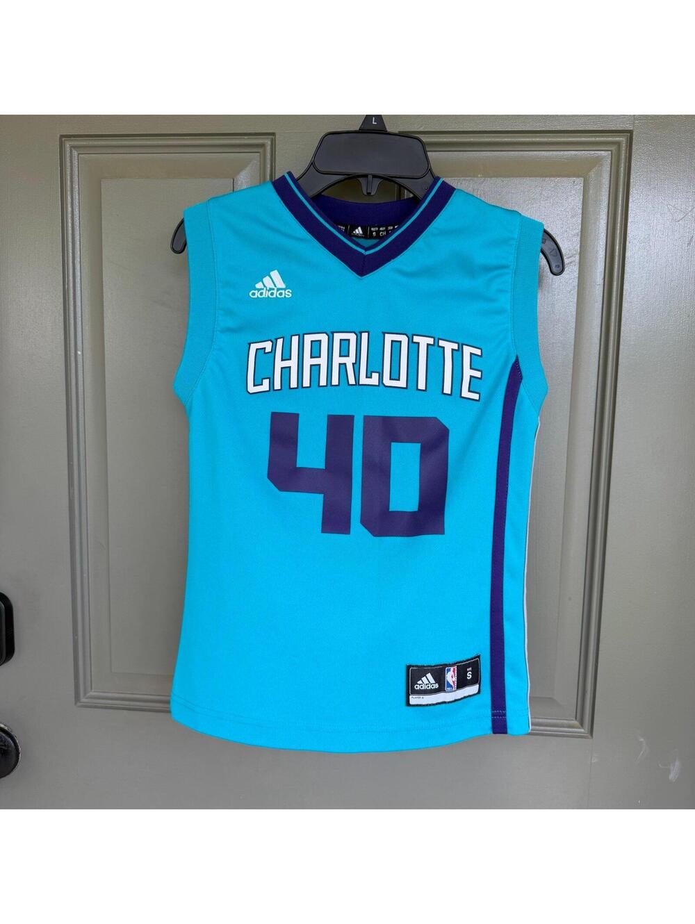 Adidas NBA Charlotte Hornets Cody Zeller #40 Youth Jersey Teal Small
